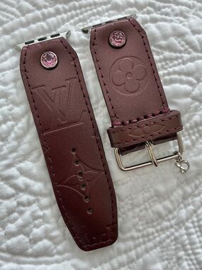DITMCO. Authentic Upcycled LV Matte Vernis Apple Watch Band